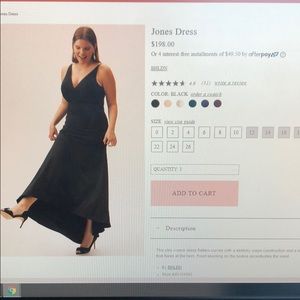 BHLDN Jones black dress size 16